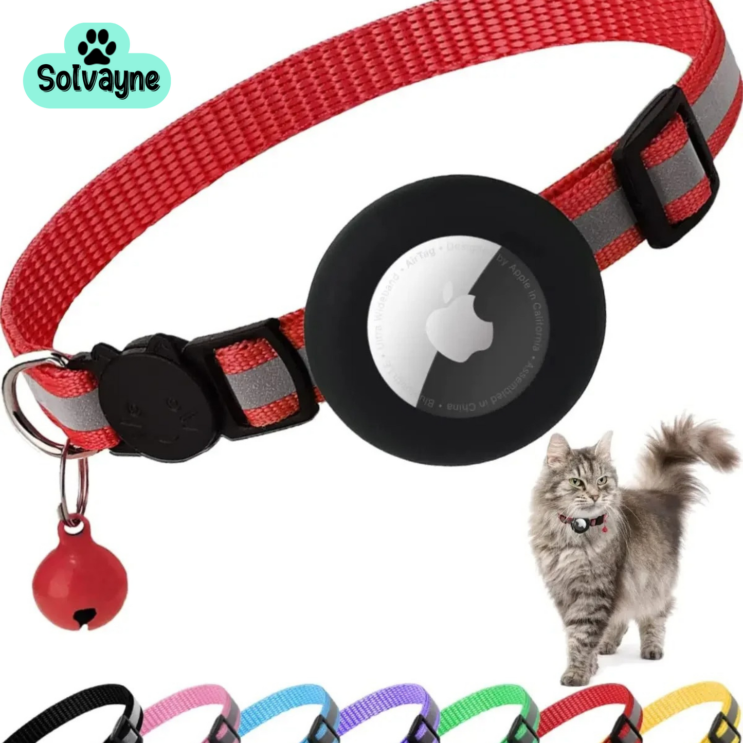 Cat Reflective Airtag Collar