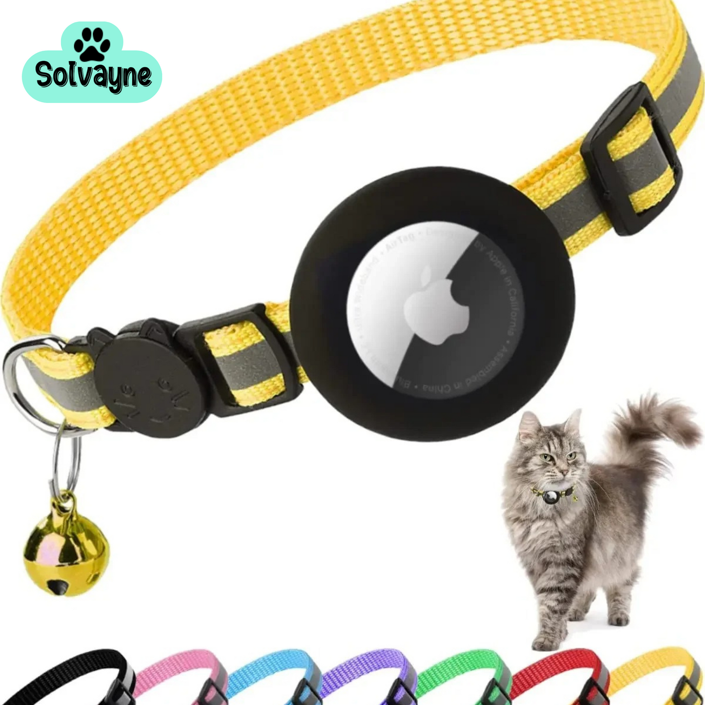 Cat Reflective Airtag Collar