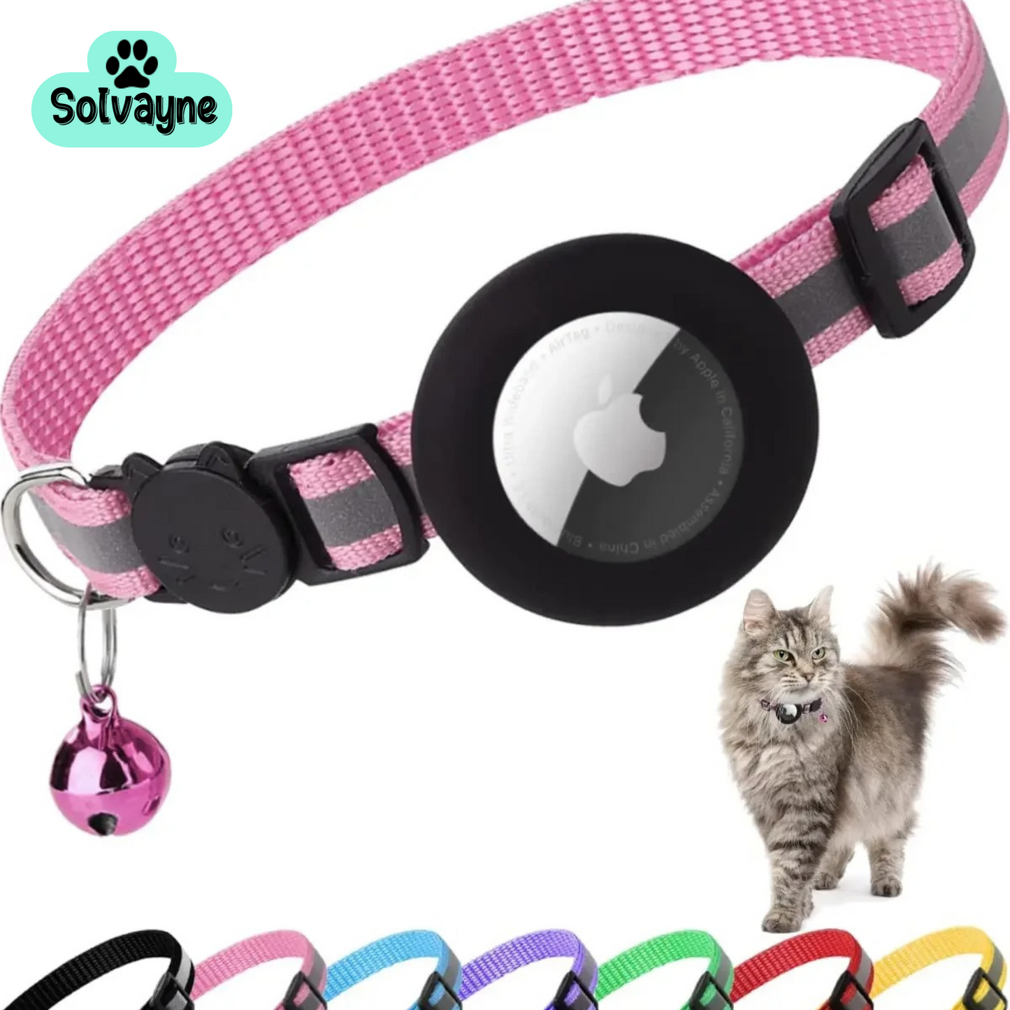 Cat Reflective Airtag Collar