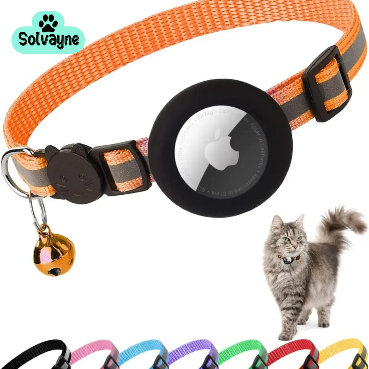 Cat Reflective Airtag Collar